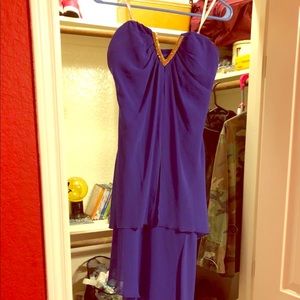 Indigo color. Fun flirty strapless dress.